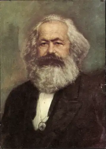 Künstler Ak Philosoph und Gesellschaftstheoretiker Karl Marx