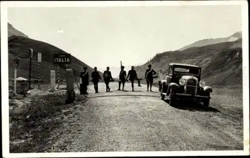 Ak Col de Larche Alpes de Haute Provence, französisch-italienische Grenze
