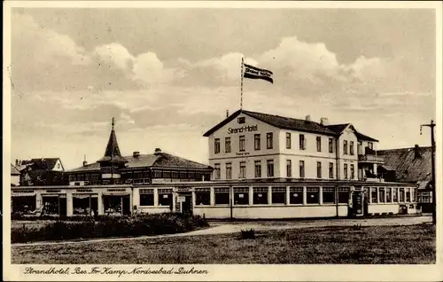 Ak Duhnen Cuxhaven in Niedersachsen, Strandhotel Bes. Fr. Kamp, Restaurant