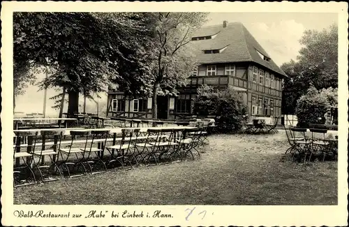 Ak Einbeck in Niedersachsen, Waldrestaurant zur Hube