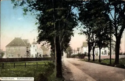 Ak Nordenham in Oldenburg Niedersachsen, Bahnhofstraße