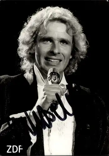 Ak Schauspieler und Moderator Thomas Gottschalk, Portrait, ZDF, Autogramm