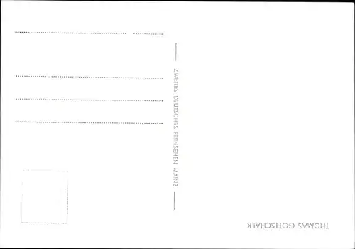 Ak Schauspieler und Moderator Thomas Gottschalk, Portrait, ZDF, Autogramm