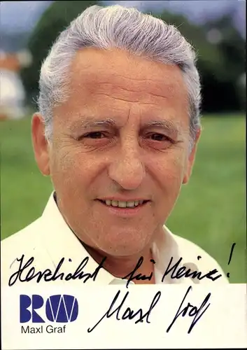 Ak Schauspieler und Sänger Maxl Graf, Portrait, Autogramm