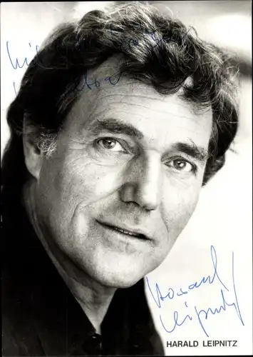 Ak Schauspieler Harald Leipnitz, Portrait, Autogramm