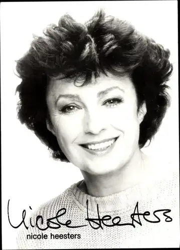 Ak Schauspielerin Nicole Heesters, Portrait, Autogramm