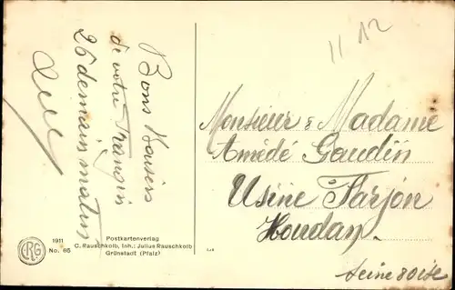 Ak Grünstadt in der Pfalz, St. Peterstraße