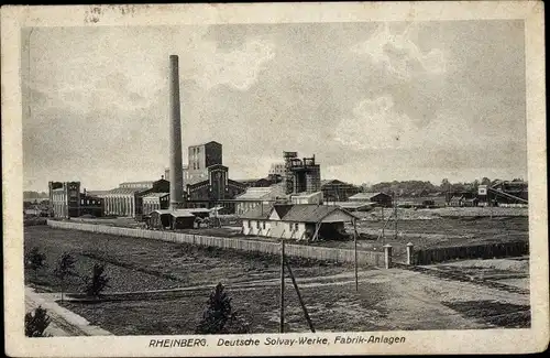 Ak Rheinberg am Niederrhein, Deutsche Solvay Werke, Fabrikanlagen