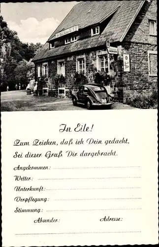 Ak Völlinghausen Möhnesee in Nordrhein Westfalen, Grußkarte in Eile, Restaurant Mutti Höcker
