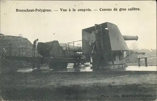 Ak Brasschaet Polygone Brasschaat Flandern Antwerpen, Blick auf die Kuppel, Großkalibergeschütze