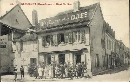 Ak Héricourt Haute Saône, Hotel des deux Clefs, Ch. Roth