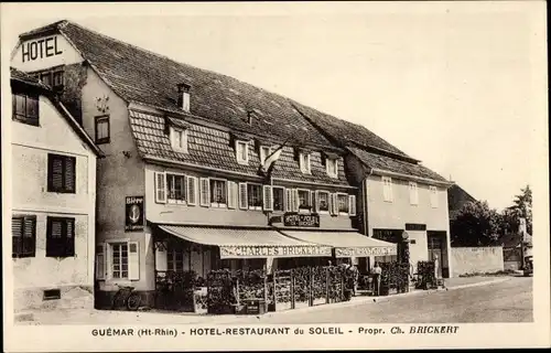 Ak Guémar Gemar Elsass Haut Rhin, Hotel Restaurant du Soleil, Inh. Charles Brickert