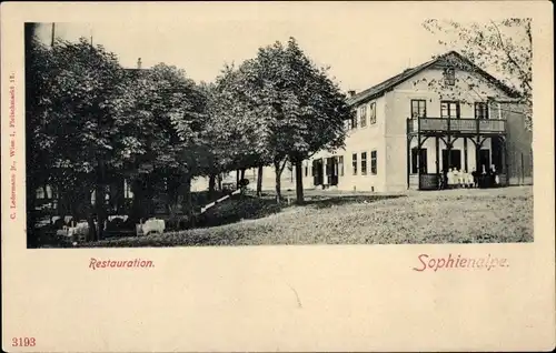 Ak Wien 14 Penzing, Sophienalpe, Restauration