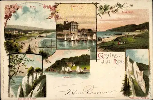 Litho Insel Rügen, Binz, Sassnitz, Göhren, Lohme, Stubbenkammer, Wissower Klinken