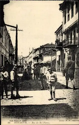 Ak Bitola Monastir Mazedonien, König Peter Straße