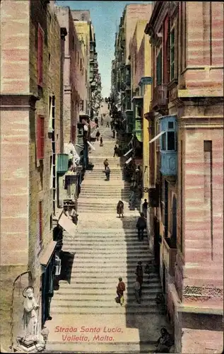 Ak Valletta Malta, Strada Santa Lucia