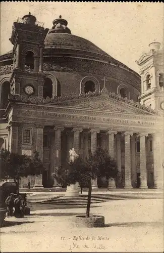 Ak Musta Mosta Malta, Maria-Himmelfahrts-Kirche, Rotunde von Mosta