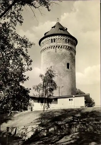 Ak Gera in Thüringen, Bergfried der Burgruine Osterstein