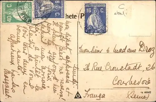 Ak Sintra Cintra Portugal, Luftbild vom Schloss dos Mouros