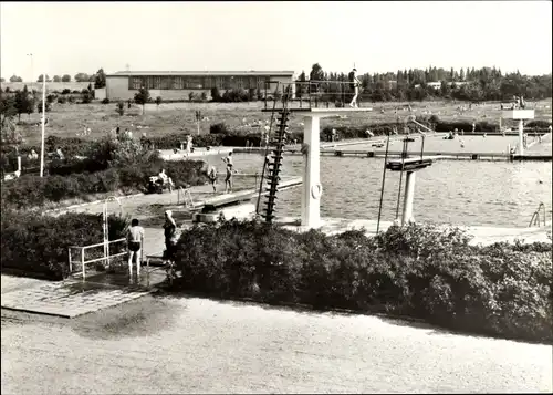 Ak Ronneburg in Thüringen, Sommerbad und Sporthalle 20. Jahrestag