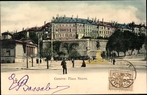 Ak Genève Genf Schweiz, Place Neuve