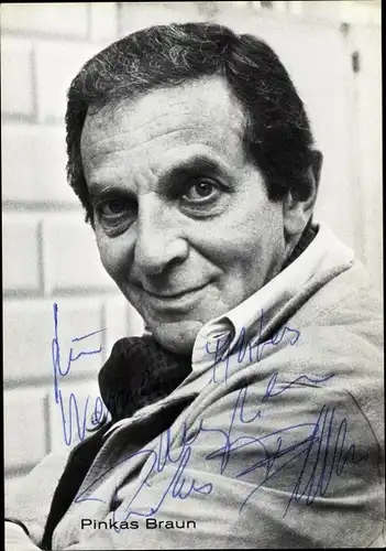 Ak Schauspieler Pinkas Braun, Portrait, Autogramm