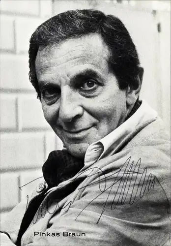 Ak Schauspieler Pinkas Braun, Portrait, Autogramm