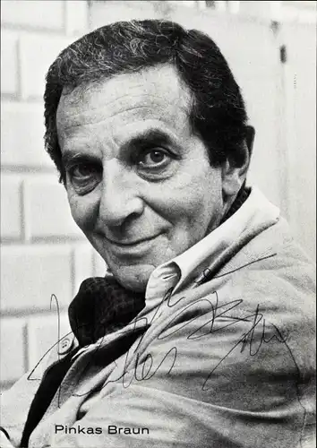 Ak Schauspieler Pinkas Braun, Portrait, Autogramm