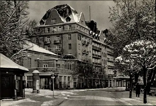 Ak Bad Elster im Vogtland, Sanatorium Karl Marx Hof, Winter