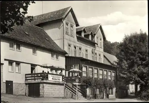 Ak Altenbrak Thale im Harz, FDGB Erholungsheim Weißes Ross, Außenansicht