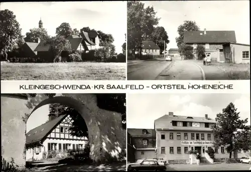 Ak Hoheneiche Kleingeschwenda Saalfeld an der Saale, Gasthaus Zum Roten Hirsch im grünen Wald