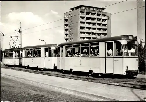 Ak Jena in Thüringen, Straßenbahn Linie 1, Bw 230, Bw 225, Tw 112, 75 Jahre Straßenbahn Jena