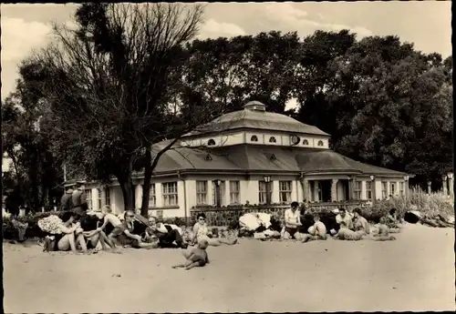 Ak Ueckermünde in Vorpommern, HO-Gaststätte im Strandbad