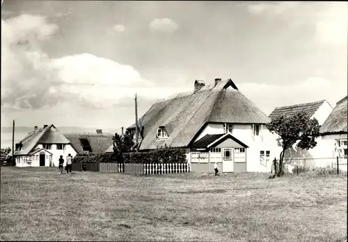 Ak Neuendorf Insel Hiddensee in der Ostsee, Reetdachhäuser