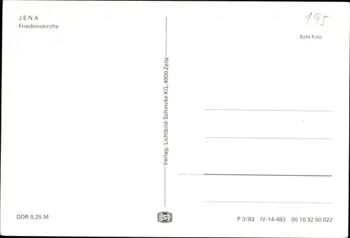 Ak Jena in Thüringen, Friedenskirche