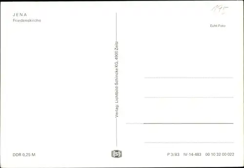 Ak Jena in Thüringen, Friedenskirche