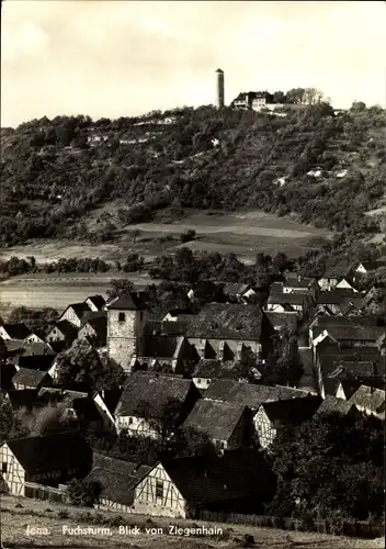 Ak Jena in Thüringen, Fuchsturm, Blick von Ziegenhain