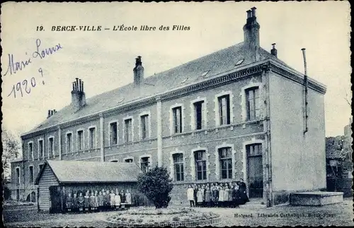 Ak Berck sur Mer Pas de Calais, Freie Schule für Mädchen