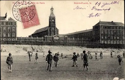 Ak Berck Plage Pas de Calais, Krankenhaus, Strand