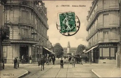 Ak Troyes Aube, Avenue Doublet, Basar