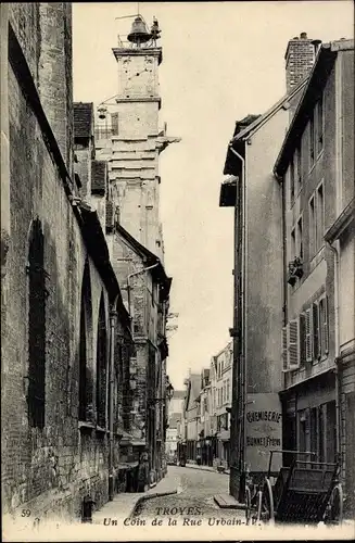 Ak Troyes Aube, Eine Ecke der städtischen Straße