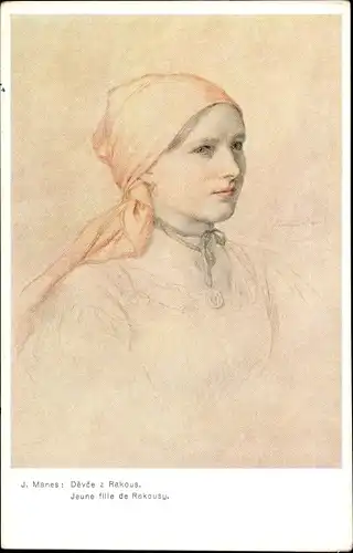 Künstler Ak Manes, J., Devce z Rakous
