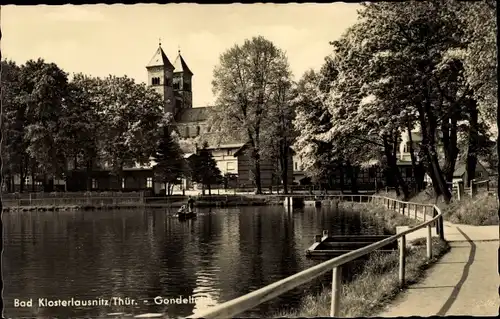 Ak Bad Klosterlausnitz in Thüringen, Gondelteich