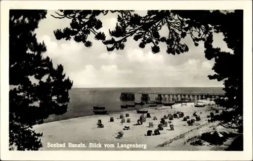 Ak Ostseebad Bansin Heringsdorf auf Usedom, Blick vom Langenberg