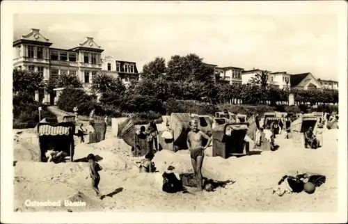 Ak Ostseebad Bansin Heringsdorf auf Usedom, Strand, Strandkörbe