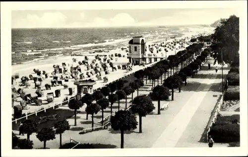 Ak Ostseebad Bansin Heringsdorf auf Usedom, Strandblick, Promenade