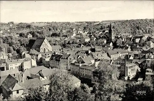 Ak Weida in Thüringen, Kirche, Panorama