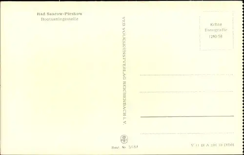 Ak Pieskow Bad Saarow in der Mark, Bootsangelestelle