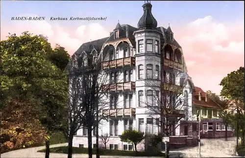 Ak Baden Baden am Schwarzwald, Kurhaus Korbmattfelsenhof