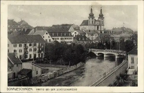 Ak Donaueschingen im Schwarzwald, Schützenbrücke